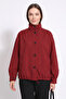 High Collar Checkered Jacket 202709 - Red