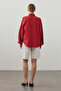 Adjustable Cuff Shirt Red - 8