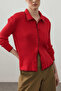 Süzene Embroidered Buttoned Cardigan Red - 8