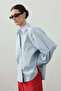 Adjustable Cuff Shirt Blue - 7