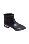 674 Black Gold Detailed Short Heeled Pointed Toe Boots - 4