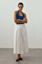 Pile Detailed Maxi Skirt Ecru - 2