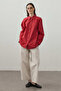 Basic Plain Shirt Red - 3