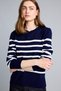 Ultra Soft Regular Fit Crew Neck Striped Wool Blend Sweater G9223Ax26Au - 2