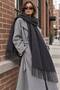 Soft Feel Women's Scarf – Soft Textured Wide Oversized Tassel Shoulder Shawl - 6