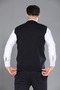 Navy Blue Men's Dad and Middle-Aged Men's Knitted Patterned Acrylic Thick Textured V-Neck Knitwear Sweater - 6