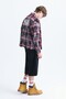 Boxy Fit Plaid Long Sleeve Shirt - 8