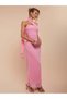 Rochie maxi, roz - 5