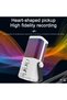 ميكروفون YUS M7 USB ديناميكي للتصوير الاحترافي مع إضاءة RGB للألعاب والبث المباشر - أبيض - 4