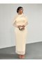Rochie maxi, bej - 7