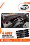 Peugeot 308 (2008-2014) Compatible Front Torpedo Protection Case Carpet Cover - Black-Red - Pe013