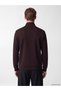 Brown Stand Collar Men's Sweatshirt - 4
