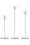 3pcs Taper Candle Holders for Taper Candles, Candlesticks, Candle Holders, Table Decoration, Wedding, Restaurant, Party, Living Room Decoration, Silver