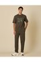 Men Brown Plain Track Pants - 2