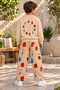Boy's Beige Juice Print Sweatshirt and Patterned Wide-Leg Pants 2-Piece Set - 2