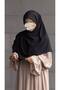 Premium Jacquard Huma Large Size Scarf -Black - 3