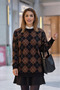 Bitter Brown Black Oxford Sweater - 2