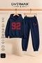 92 Printed Children's Hooded Sweatshirt Tracksuit Set - Ages 3-12