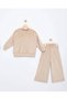 French Velvet Stone-Embellished Girls' Set - 2