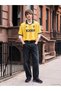 Peak New Season Yellow Polo Collar Printed Combed Cotton Men's T-Shirt - 2