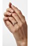 Zircon-studded daisy ring