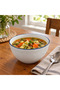 Luhpar Ceramic Soup Bowl White with Blue Rim - 610ml - 3