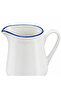 Luhpar Ceramic Creamer Jug White with Blue Rim - 300ml - 2
