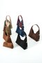 Marston Model Lock and Kitten Detail Taba Suede Women's Hand and Shoulder Bag - 4