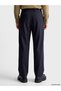 Navy Blue Loose Fit Men's Pleated Trousers - 5
