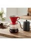 V60 Professional Ceramic Filter Coffee Brewing Set Steel Filter 600 ml (Red)
