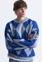 Relax Fit Baklava Patterned Sweater - 3