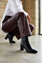 , Women's Genuine Leather Heeled Boots 1631030Z2727 Black - 2