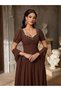 Rochie maxi, maro - 5
