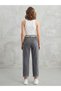 High Waist Velvet Trousers with Belt and Side Zipper - 2