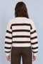 Women's Black and White Striped Ultra Soft Cardigan - 6