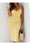 Rochie maxi, galben