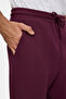 Eron Burgundy Straight Leg Embroidered Cotton Standard Fit Men's Sweatpants - 4