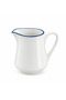 Luhpar Ceramic Creamer Jug White with Blue Rim - 300ml