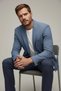 İnterview 100% Wool Textured Fabric Blue Jacket - 3
