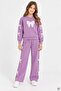 Lila Girl's Butterfly Embroidered Shawl-Shoulder Sweatshirt Set 24978 - 2