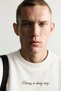 Men's Printed Crew Neck Oversized Sweatshirt with Back Frame Print - 3