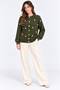 Women's Pearl Detailed Buttoned Crew Neck Long Fleece Knitwear Jacket - 6