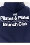 Unisex Women's Men's Plates & Pilates Design Lettering Printed Oversize 3 Thread Hooded Sweatshirt and Baggy Sweatpants and Baggy Sweatpants - 2