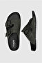 Khaki Double Buckle Slippers - 4