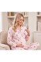 Interlock Buttoned Maternity and Postpartum Long Sleeve Pajama Set 1354-01 - 4