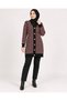 Women's jacquard knit long cardigan