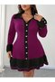 Rochie mini, mov - 5