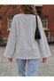 Women's Soft Crew Neck Oversized Fleece Inside Long Wide Sleeve Sweatshirt - 3