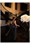 Eh Collection Draped Satin Dress with Shawl Accessory - 3