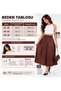 Women's High Waist Elastic Pleated Long Skirt – Casual and Stylish Model - 2